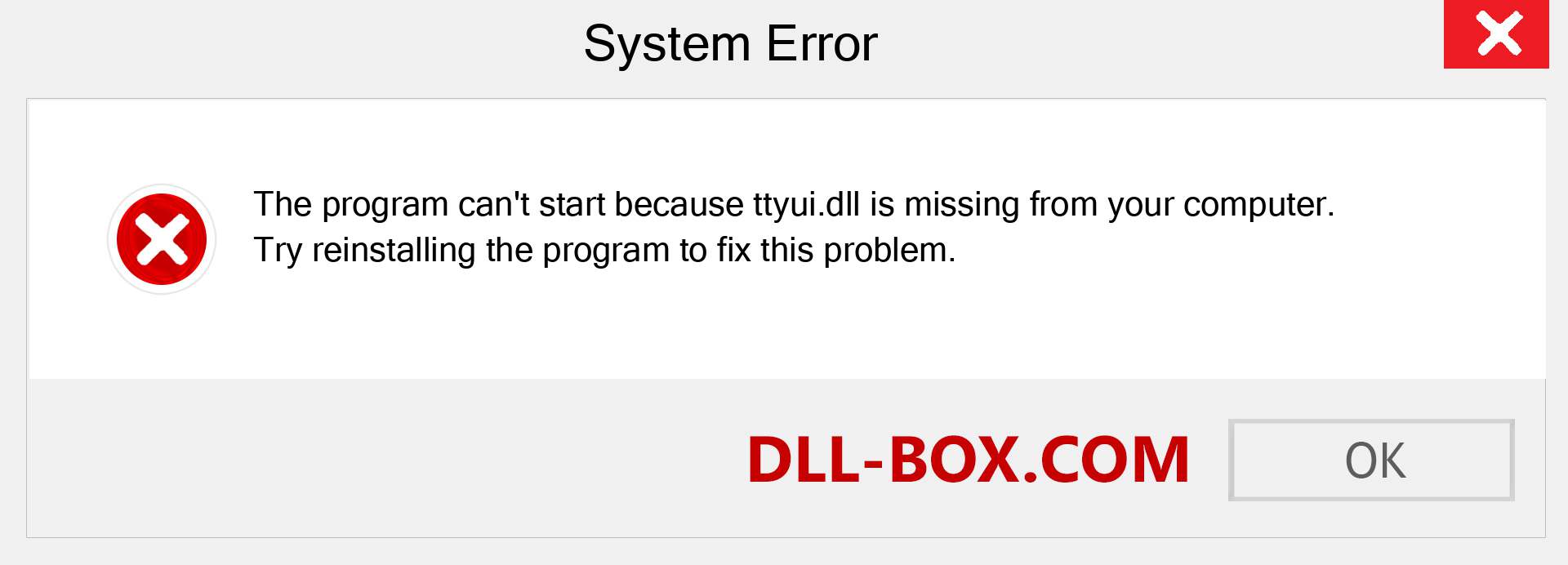  ttyui.dll file is missing?. Download for Windows 7, 8, 10 - Fix  ttyui dll Missing Error on Windows, photos, images